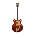 thumbnail image 1 of Gretsch Broadkaster LX Figured Center Block 6-String Electric Guitar with String-Thru Bigsby, Gold Hardware and Ebony Fingerboard (Bourbon Stain), 1 of 6