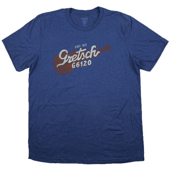 Gretsch Guitars G6120 Navy Blue Graphic T-Shirt - Mens Size Medium #9226120504