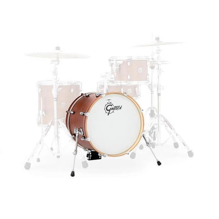 Gretsch Import 775227 14 x 22 in. Cat Club Badge Drum Set, Satin Walnut Glaze