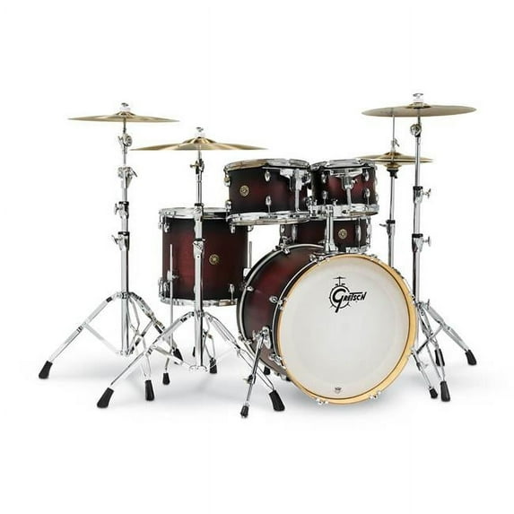 Gretsch Import 776711 Catalina Maple Shell Pack for Drum - 20-10-12-14-14SN, Satin Deep Cherry Burst - 5 Piece