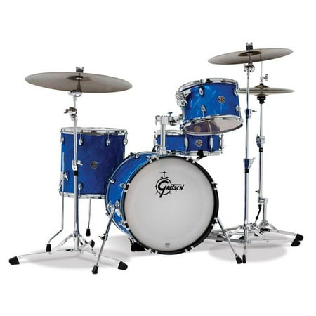Gretsch Import 777726 Catalina Club Shell Pack with Blue Satin Flame - 4 Piece