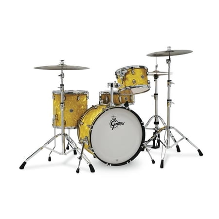 Gretsch Catalina Club 4 Piece Shell Pack - 20/12/14/14SN - Yellow Satin Flame