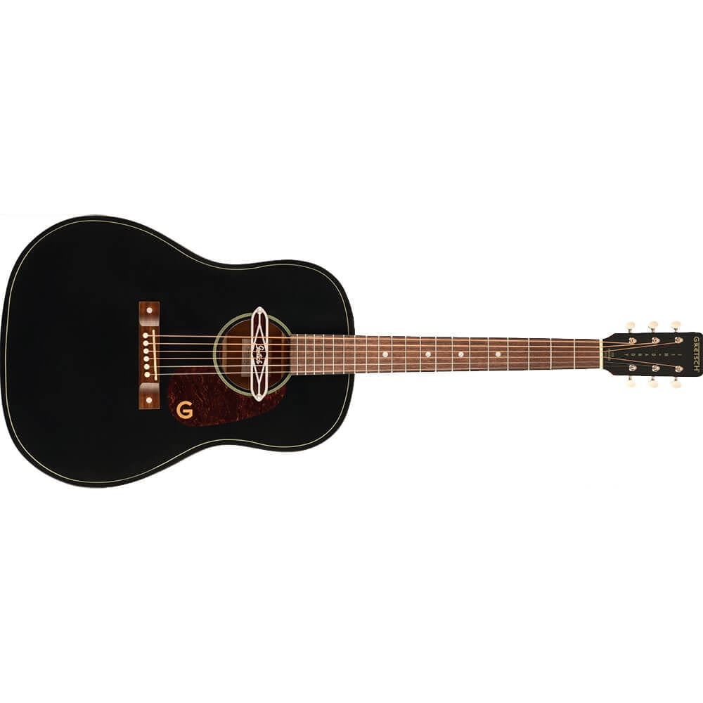 Gretsch JDDRDBLCKTOP Deltoluxe Dreadnought Guitar - Black Top
