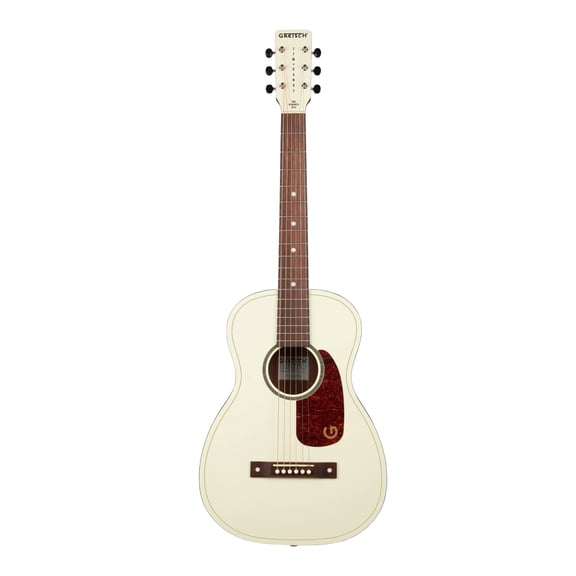 Gretsch Jim Dandy Parlor LTD with Walnut Fingerboard and Tortoise Pickguard (Vintage White)