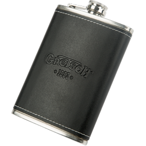 Gretsch Stainless Steel and Black Leather 1883 Gretsch Logo Flask - #9224375001