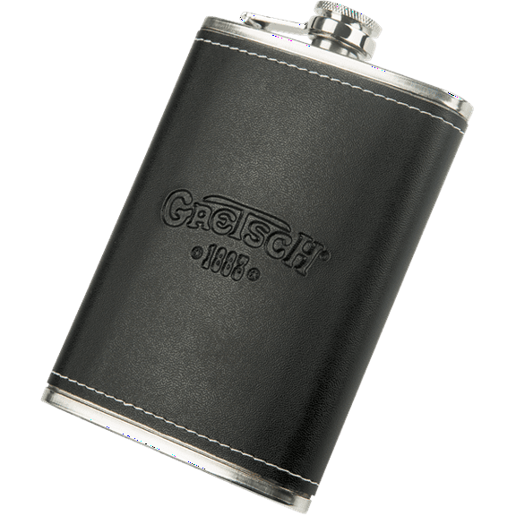 Gretsch Stainless Steel and Black Leather 1883 Gretsch Logo Flask - #9224375001