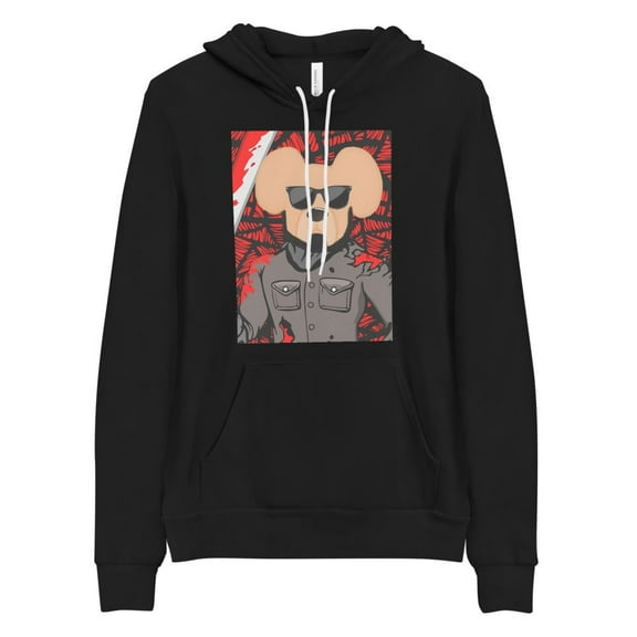 Gretty Teddy: Warrior of the Wild Sticker Unisex Hoodie (Black, S)