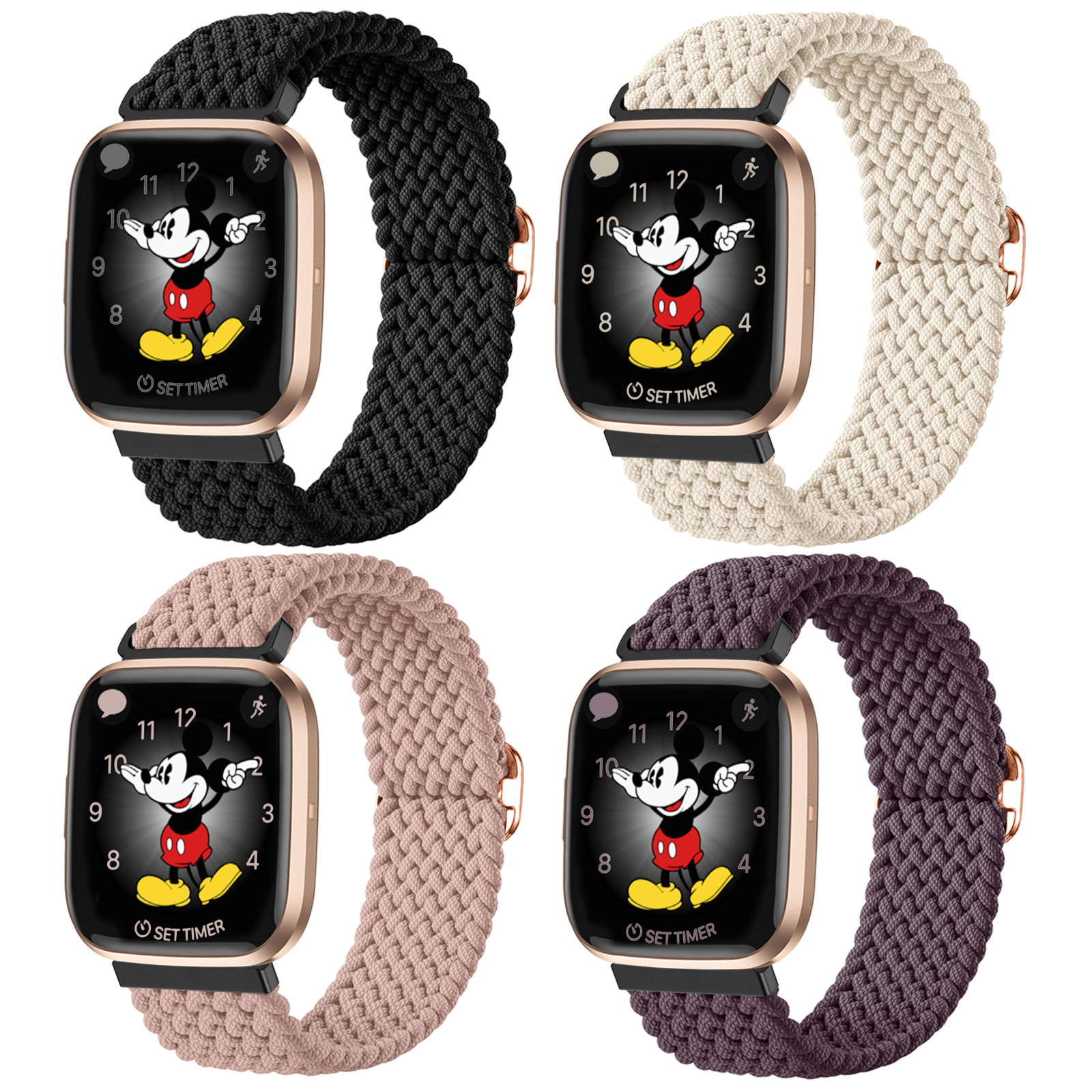 iGK Soft Silicone Strap Replacement Bands Compatible with Fitbit Versa