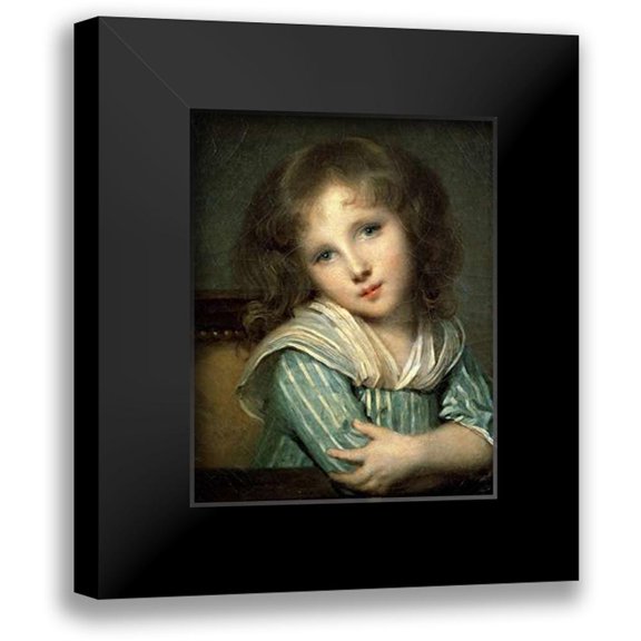 Greuze, Jean Baptiste 12x14 Black Modern Framed Museum Art Print Titled - The Girl at the Table