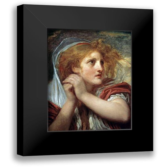 Greuze, Jean Baptiste 12x14 Black Modern Framed Museum Art Print Titled - The Terror