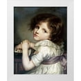 thumbnail image 1 of Greuze, Jean Baptiste 15x18 White Modern Wood Framed Museum Art Print Titled - Child With a Doll, 1 of 4