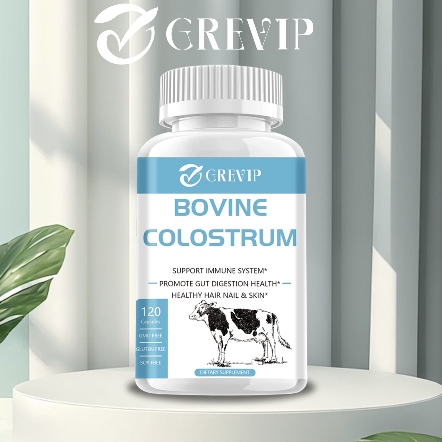 Grevip Bovine Colostrum Capsules Probiotic & Omega3 Gut Health