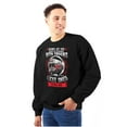 thumbnail image 1 of Grew Up Playing Fire Trucks Lucky Men's Big & Tall Crewneck Sweatshirt Brisco Brands 2X, 1 of 5