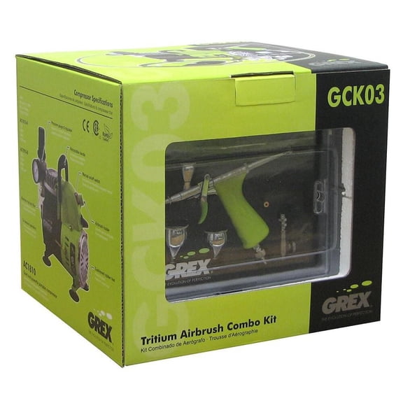 Grex Airbrush Combo Kit - Tritium Gravity Feed Airbrush