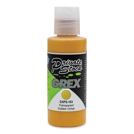Grex Private Stock Airbrush Color - Transparent Golden Ocher, 2 oz