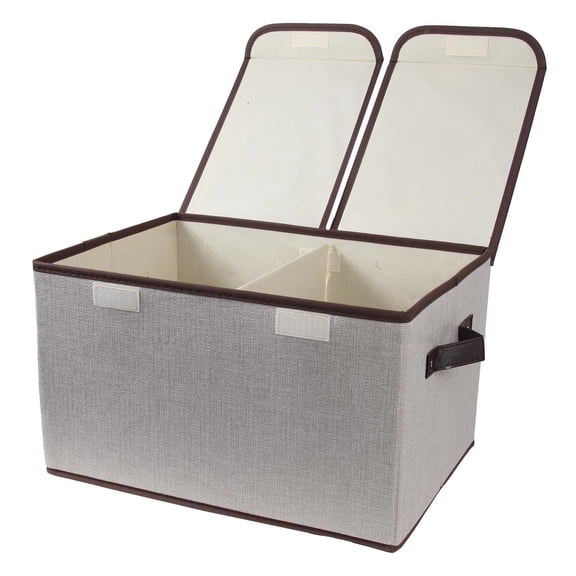 Grey 1 Pack Foldable Fabric Storage Box Home Closet Office Organizer