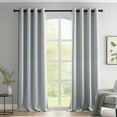 thumbnail image 1 of Grey 100% Blackout Curtains 54 Inch Long 2 Panels for Bedroom Living Room Solid Room Darkening Thermal Insulated Soundproof Energy Saving Grommet Top Window Treatment Drapes,52x54 2 Set, 1 of 16