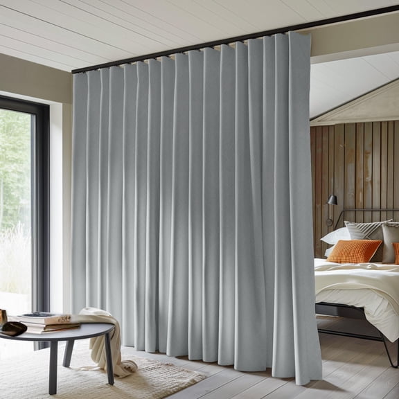 Grey 100"W x 84"L (Pack of 1) Room Divider Curtain