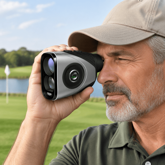 Grey 1200 Yard Golf Rangefinder with 7x Magnification and Slope Mode
