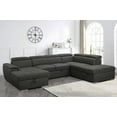 thumbnail image 1 of Modern Grey U Shaped Sectional Sofa with Storage Chaise and Reversible Modular Design, 128", 1 of 15