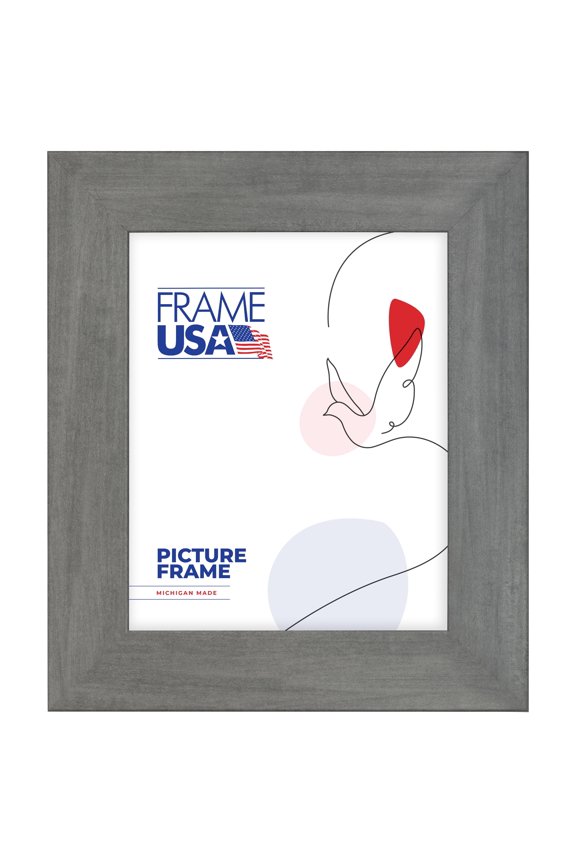 12x16 Picture Frame Gray Gray Series Wide, 741609, 2 Inch MDF, Plexiglass, Wall Display