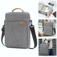 thumbnail image 1 of Grey 13.3 Inch Laptop Shoulder Bag, Portable Tablet Case Crossbody, By Meiiso, Large Inventory!, 1 of 8