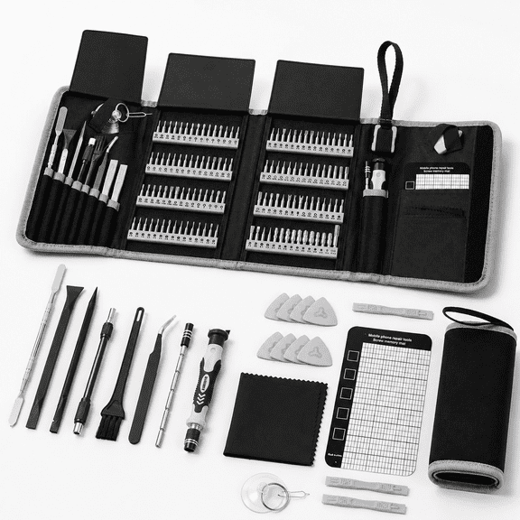 Grey 142-piece Precision Tool Kit for PC Laptop Phone Electronic Repair