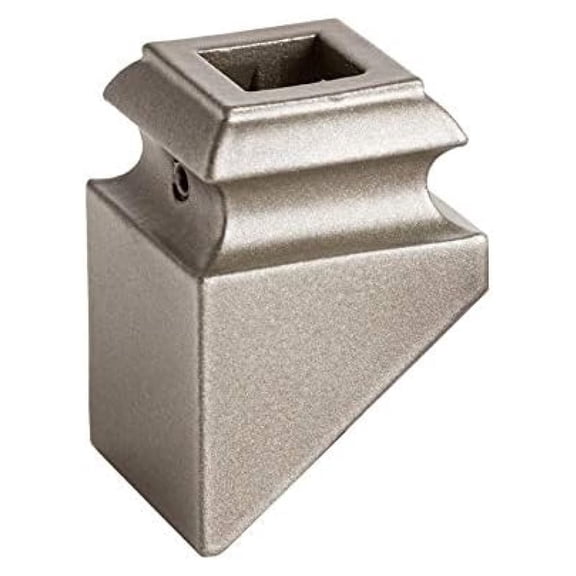 Grey 16.3.2 Angled Base Shoes for 1/2 inch Square Iron Balusters for Stair Remodel, Box of 10
