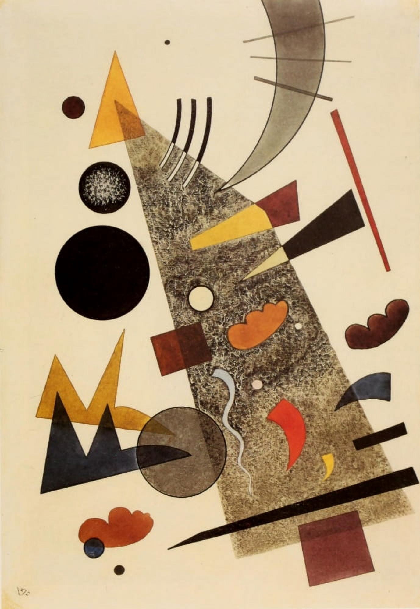 Grey 1924 Canvas Art - Wassily Kandinsky (24 x 36)