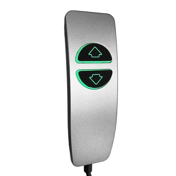 Grey 2 Button 5 Pin Prong Hand Control Handset Remote with Backlight for Lift Chairs Power Recliner