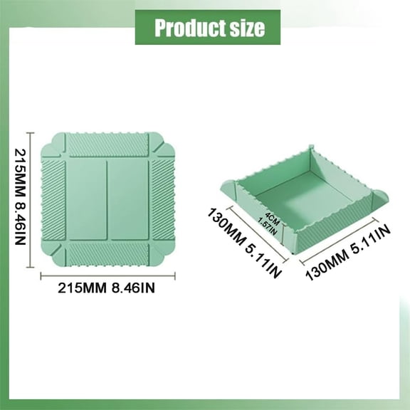 Grey 2 In 1 Foldable Silicone Trivet & Tray, Magnetic Multifunctional Storage Bowl For Kitchen Camping