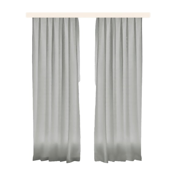 Grey 2 Pcs Linen Weave Curtains with Thickened Cotton Linen Blend Ideal for Bedroom and Living Room Home Decor 106.3 x 59.06 inches