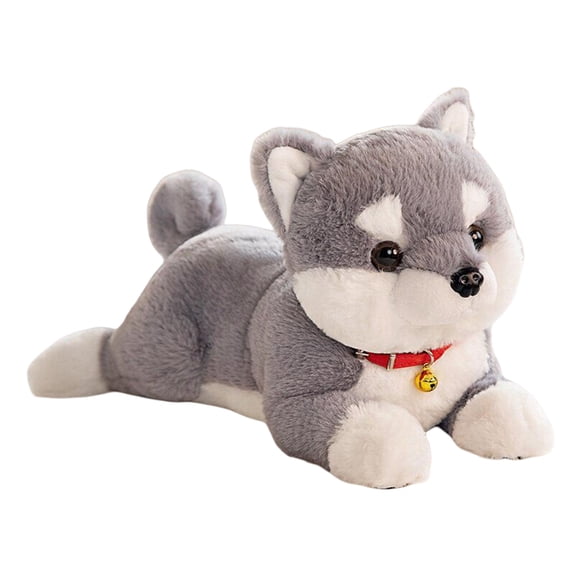 Grey 2026 Gray Cute Shiba Inu Plush Dog Toy Soft Stuffed Puppy Doll For Children Sleeping Gift