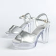 thumbnail image 1 of Grey 2026 Spring Fashion Women's 11cm Clear Heel Slide Sandals - Chunky Platform Sexy Shoes for Stage Runway & Outdoor LFD-19866-12, 1 of 8
