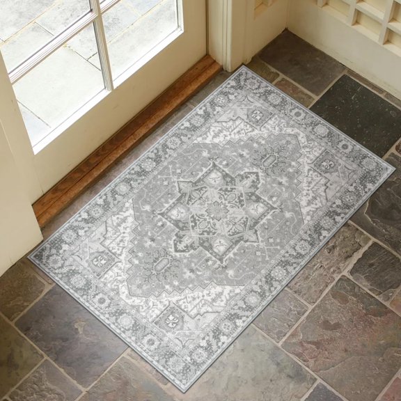 Grey 24" X 36" Floor Doormat Indoor Outdoor Entryway Use