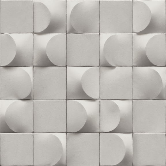 Grey 3D Blocks Geometric Wallpaper R8074
