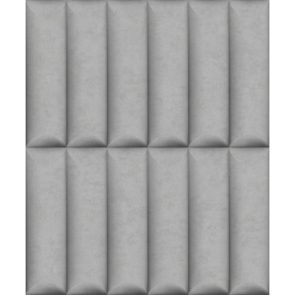 Grey 3D Concrete Like Tube Wallpaper R8081