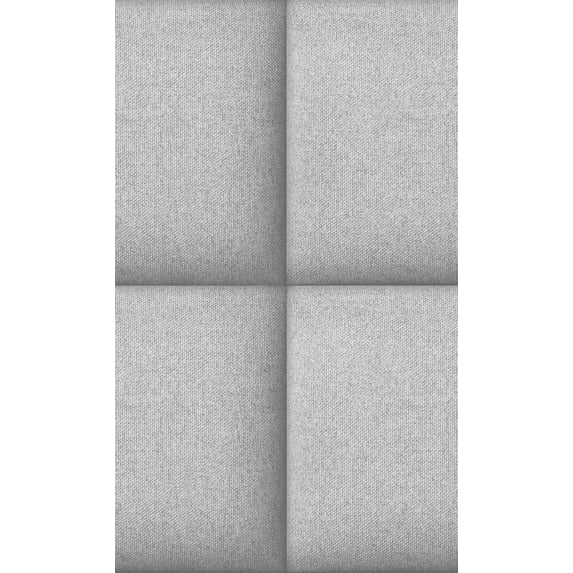 Grey 3D Effect Fabric Brick Wallpaper R8396