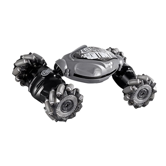 Grey 4Wd Gesture Sensing Rc Car 1 14 Scale 2.4G Hand Controlled Stunt Vehicle With Music Lights