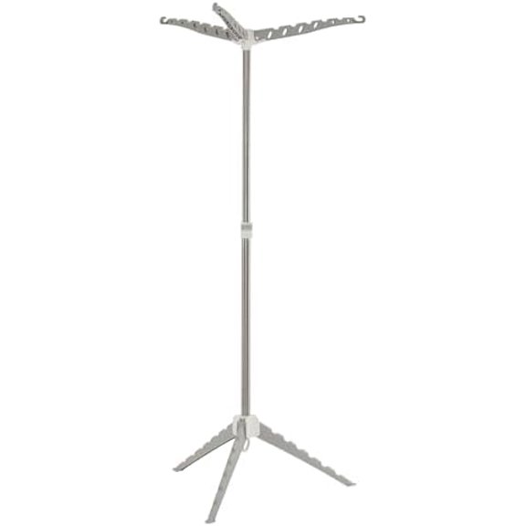 Grey 5006-1 Simple Indoor Tripod Clothes Drying Rack with Carrying Handle for Laundry, Small