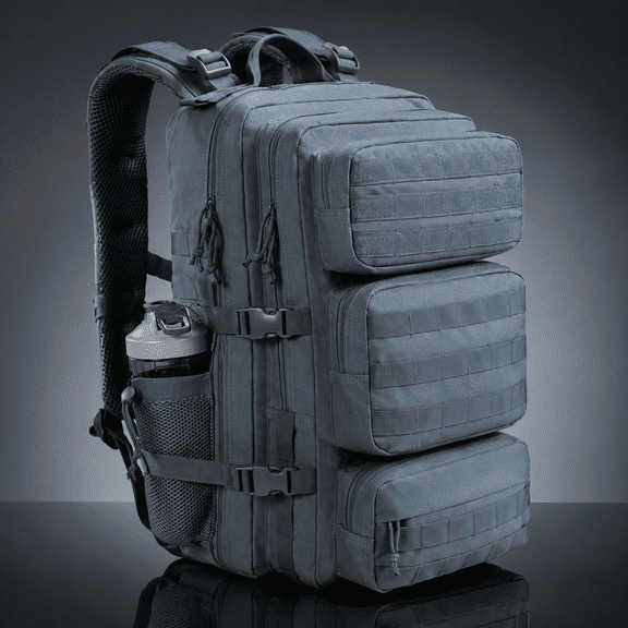 Grey 50L Hiking Rucksack 3-Day Assault Pack for Outdoor Use