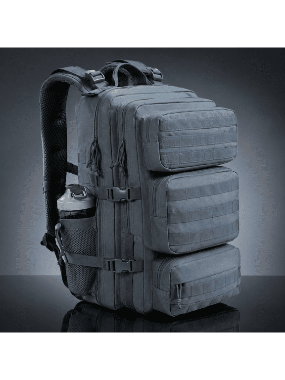 Grey 50L Hiking Rucksack 3-Day Assault Pack for Outdoor Use