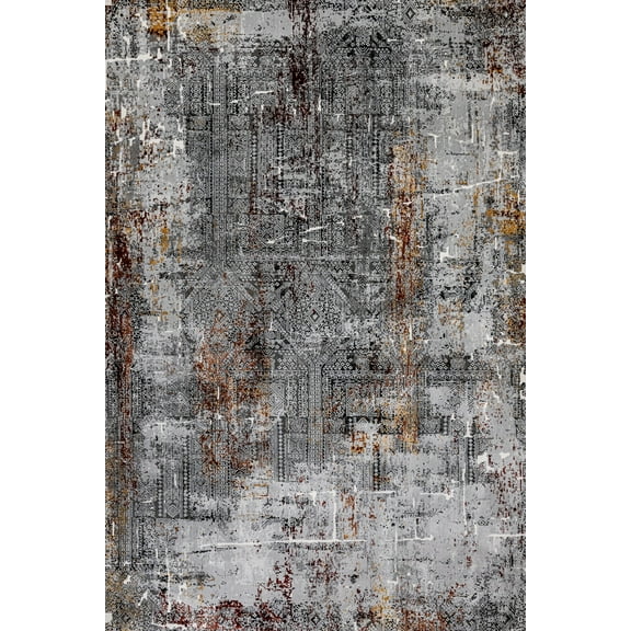 Grey Abstract Area Rugs for Living Room Washable Rugs Boho Moroccan Area Rug Soft Neutral Geometric Bohemian Carpet Distressed Indoor Rug for Bedroom Dining Room Office Foldable Nonslip Rug