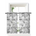 thumbnail image 1 of Grey Abstract Curtains 54 Inch Length, Sheer Curtains for Bedroom Living Room Window Modern Oil Painted Art Contemporary Rod Pocket Voile Drapes Kitchen Curtains Small Half Window 52"x54" 2 Panels, 1 of 6