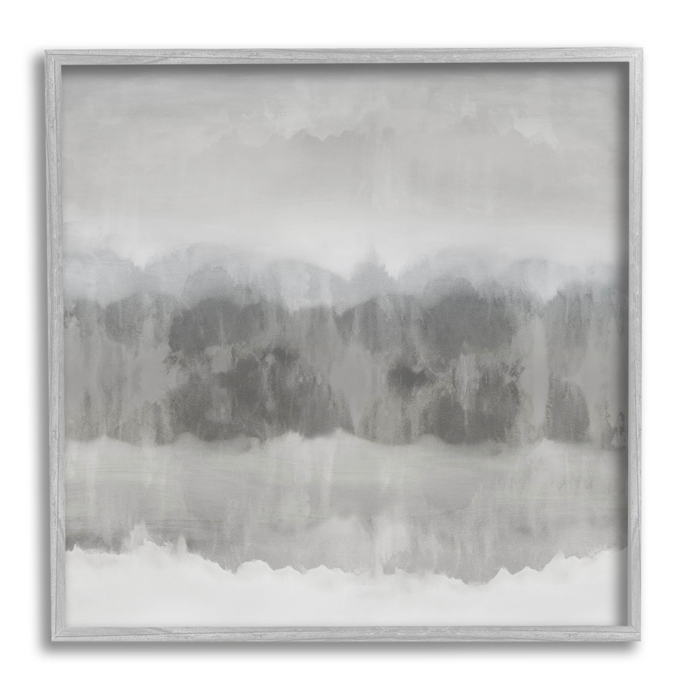 Grey Abstract Nature Fog Abstract Graphic Art Gray Framed Art Print Wall Art