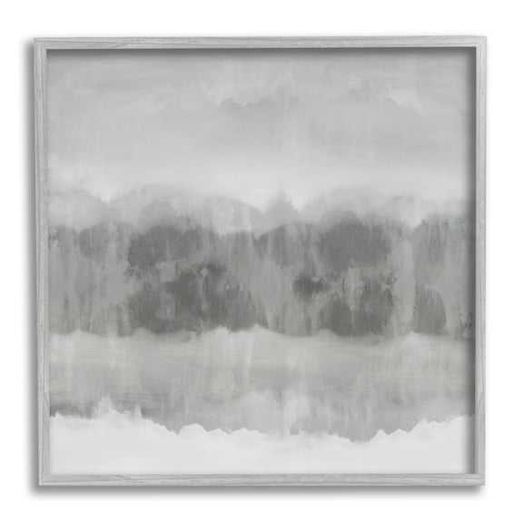 Grey Abstract Nature Fog Abstract Graphic Art Gray Framed Art Print Wall Art
