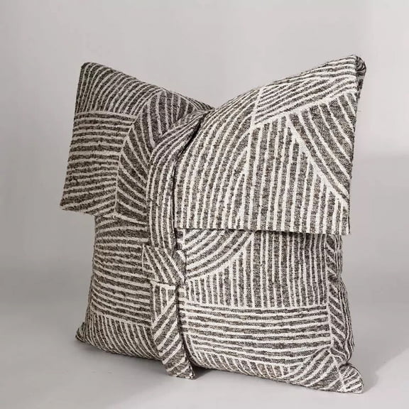 Grey Abstract Pillow Cover