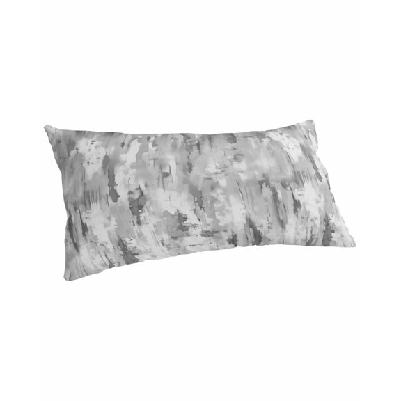 Grey Abstract Pillow Covers King Size, Modern Oil Painted Art Contemporary Soft Bed Throw Pillowcases Breathable Cooling Long Lumbar Body Pillow Sham Cover for Bed Sofa 20''x40''