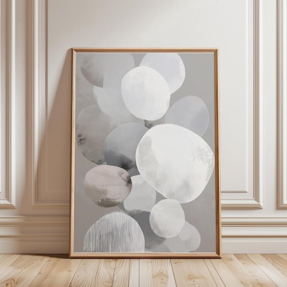Grey Abstract Print Grey Decor Homely Wall Art Abstract Art Modern Wall Decor Kitchen Print Living Room Wall Art Retro Wall Art, Unframed Paper Print