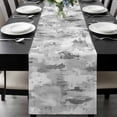 thumbnail image 1 of Grey Abstract Table Runner 108 Inches Long, Modern Oil Painted Art Contemporary Kitchen Coffee Dining Table Decoration for Home Party Birthday Wedding Home Decor 13x108 Inches, 1 of 8